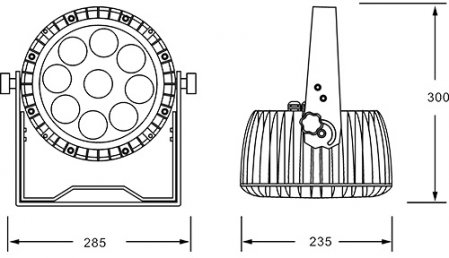 Lexor LC20303 светодиодный прожектор в корпусе Par 9x15Вт RGBAW