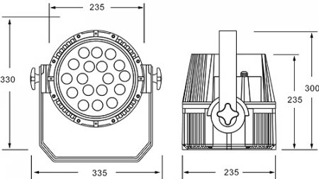 Lexor LC20329 cветодиодный прожектор Par 24х18Вт LED RGBAW+UV