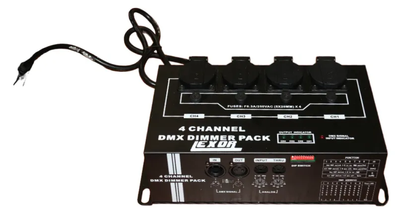 Lexor SM026 4-канальный диммер по 5А на канал, DMX 512