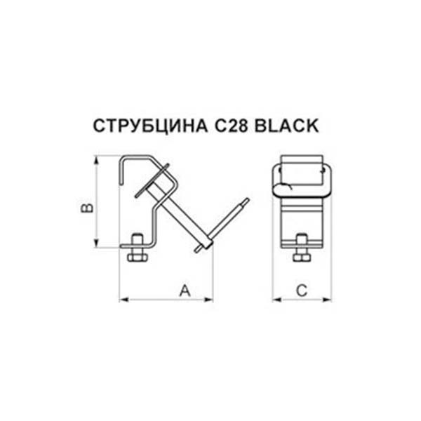 IMLIGHT С28 silver струбцина для крепления на трубу 20-28 мм